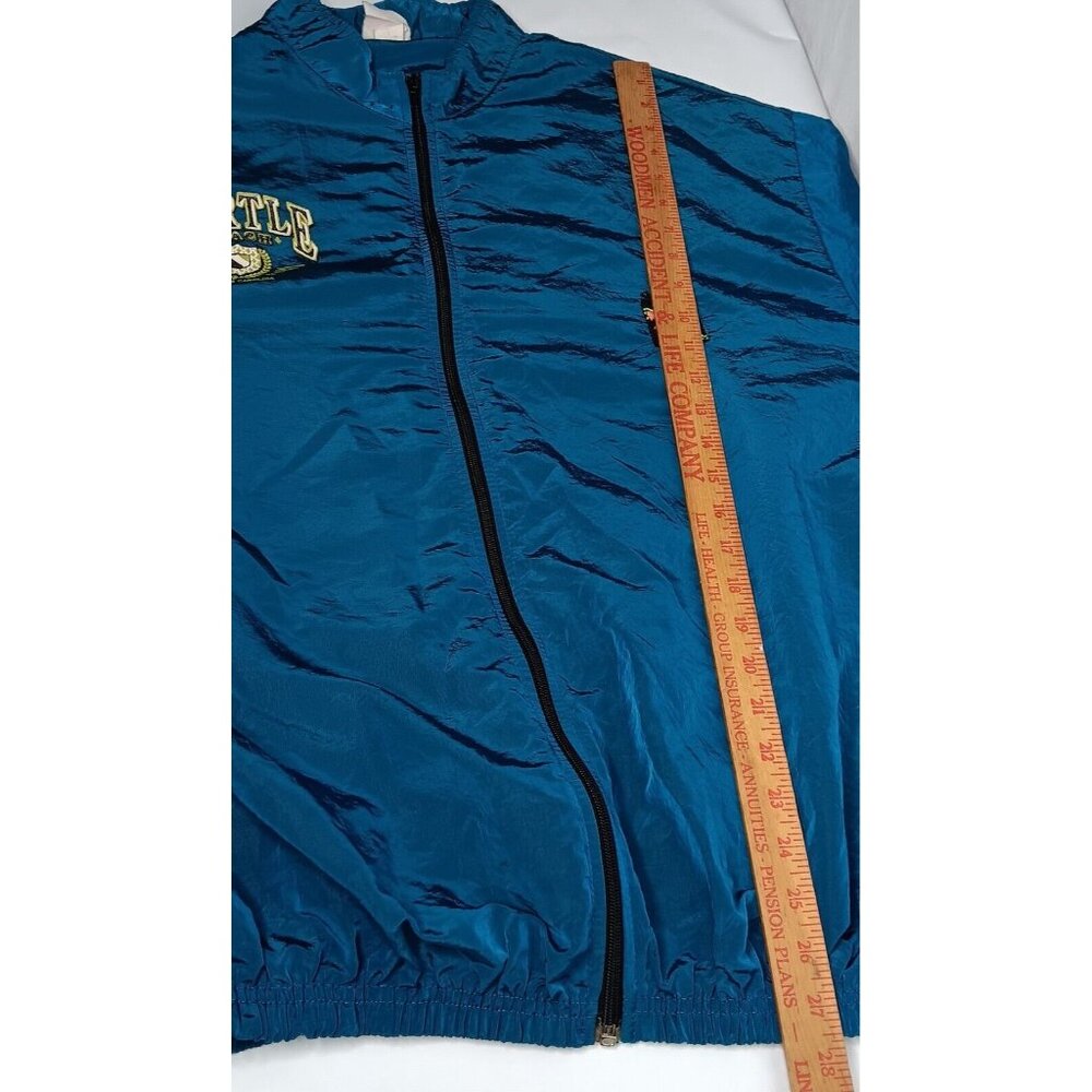 Surf Style Windbreaker Jacket 1 Size Myrtle Beach Chevy Pickup Blue Vintage Zip - Picture 8 of 14